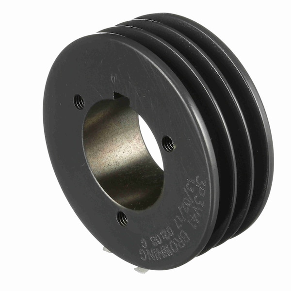 3 Groove Cast Iron Bushed Bore Multiple Sheave, 3P3V41